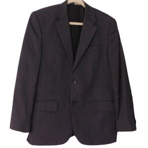 Banana Republic‎ Sport Coat Blazer Suit Jacket 100% wool 2 Button Size 40R Gray